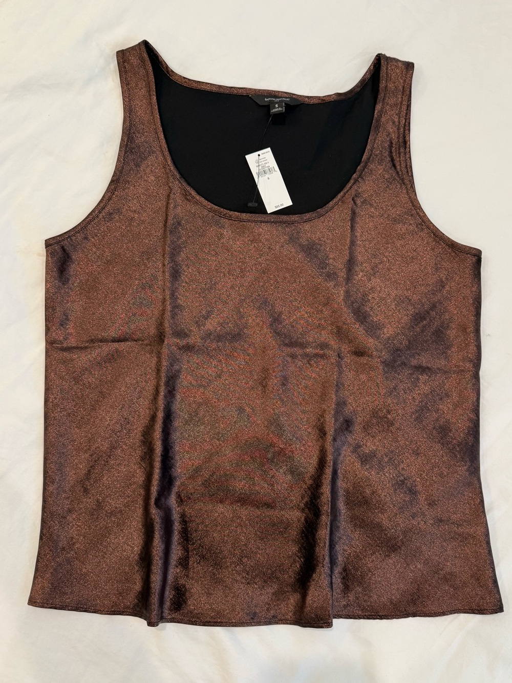 Banana Republic Metallic Bronze Scoop Neck Tank NWT